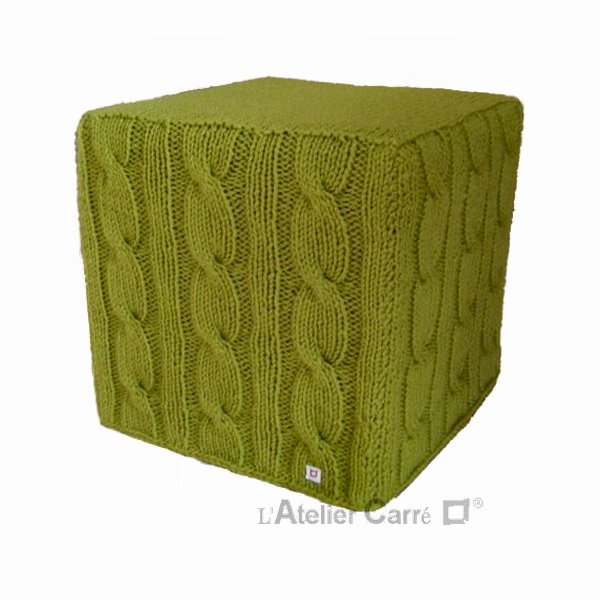 Housse Pour Pouf Housse De Tabouret Carrée ZeugLung - Protection Et Déco Facile Housse Pouf Carré